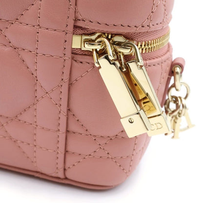 Dior Vanity Shoulder Bag Mini Pink Leather Gold — view 6