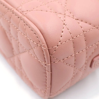 Dior Vanity Shoulder Bag Mini Pink Leather Gold — view 5