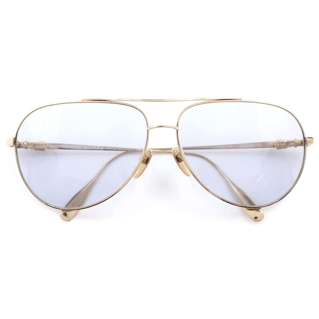 Chrome Hearts Cross Teardrop Color Sunglasses Eyewear Gold