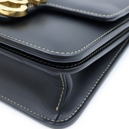 Fendi Karligraphy Shoulder Bag Black Leather — view 5