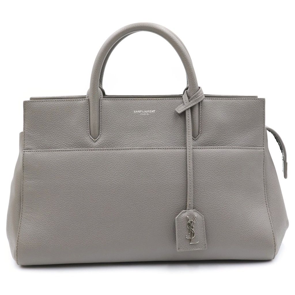 Saint Laurent Cabas Rive Gorge 2-Way Handbag Leather Greige