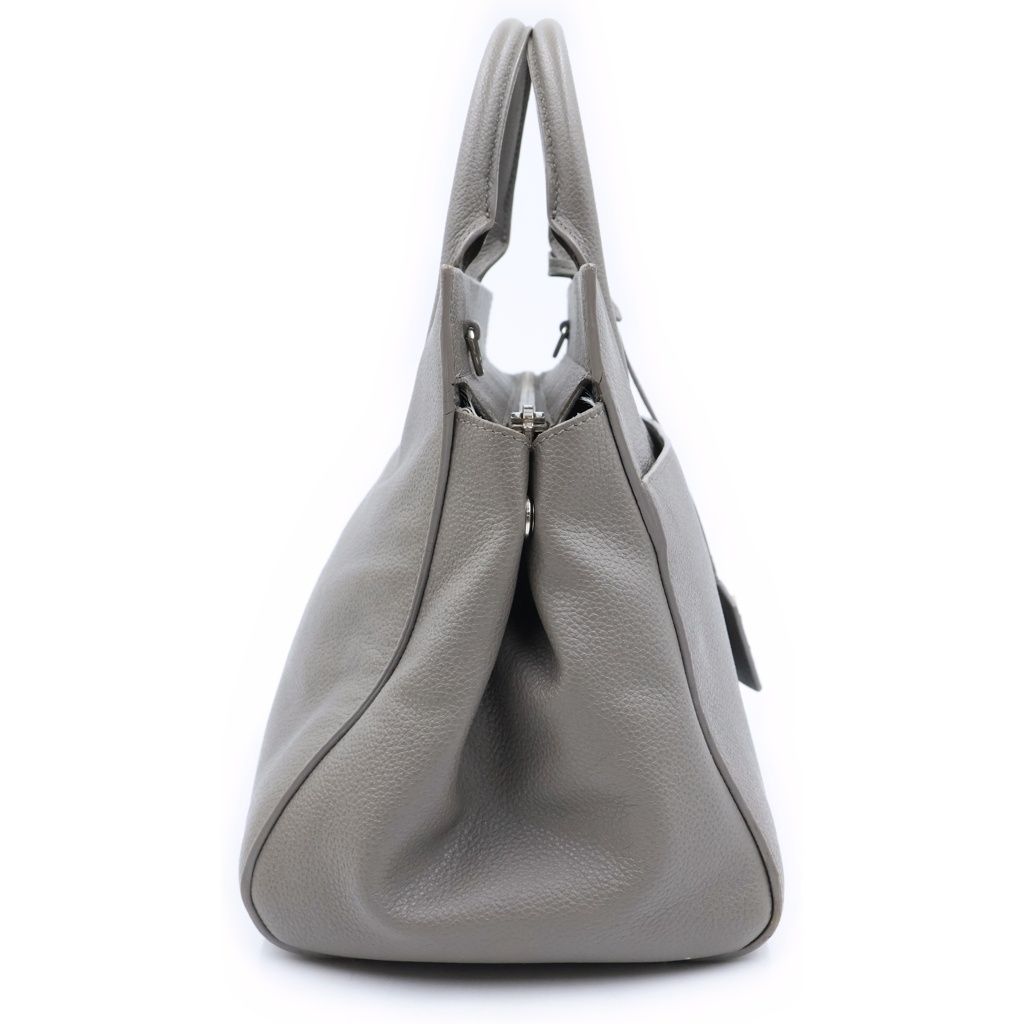 Saint Laurent Cabas Rive Gorge 2-Way Handbag Leather Greige — view 3