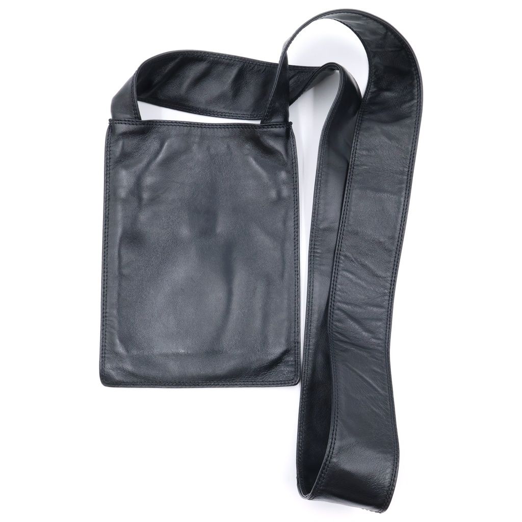 Chanel Back Black Lambskin All Leather Shoulder Bag — view 2