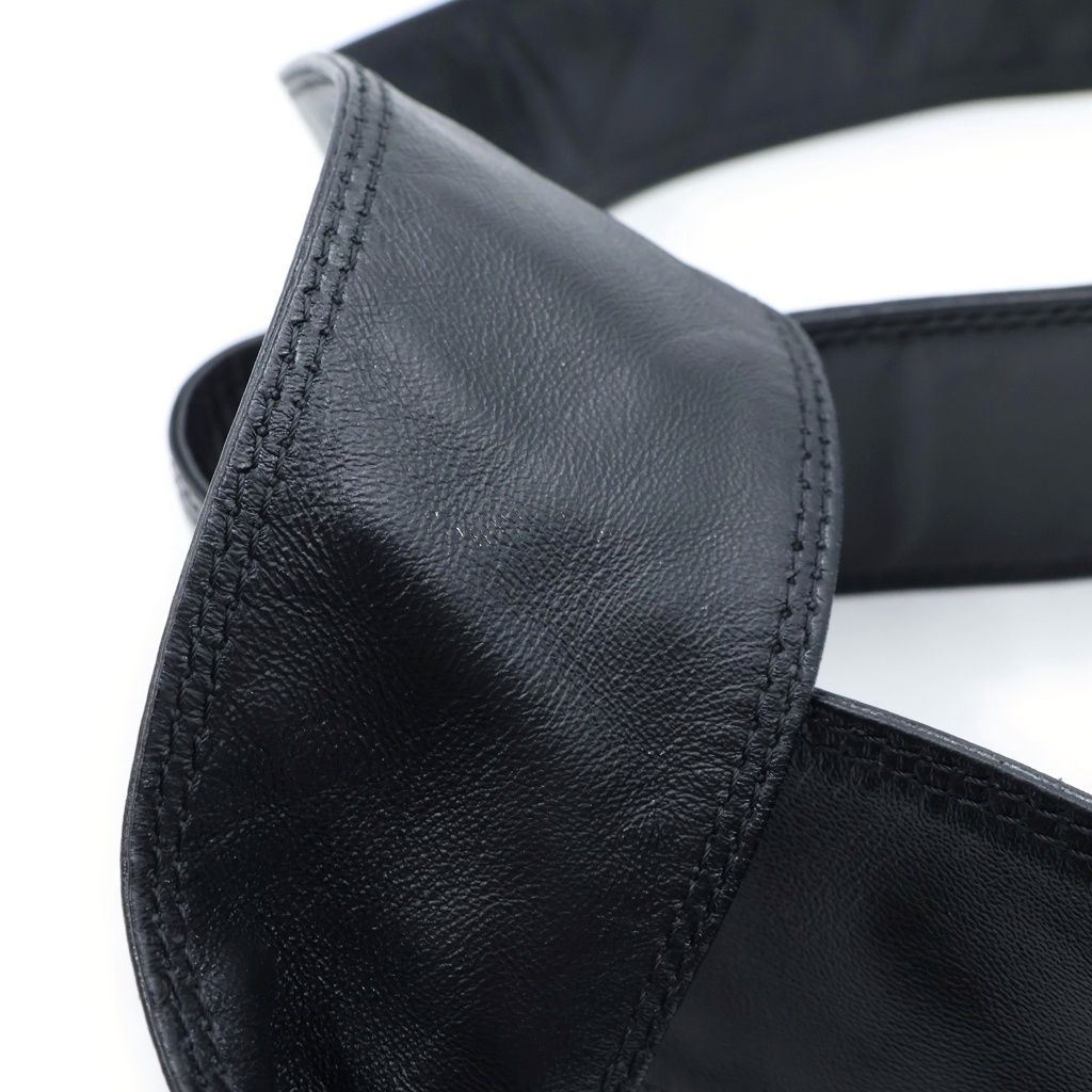 Chanel Back Black Lambskin All Leather Shoulder Bag — view 7