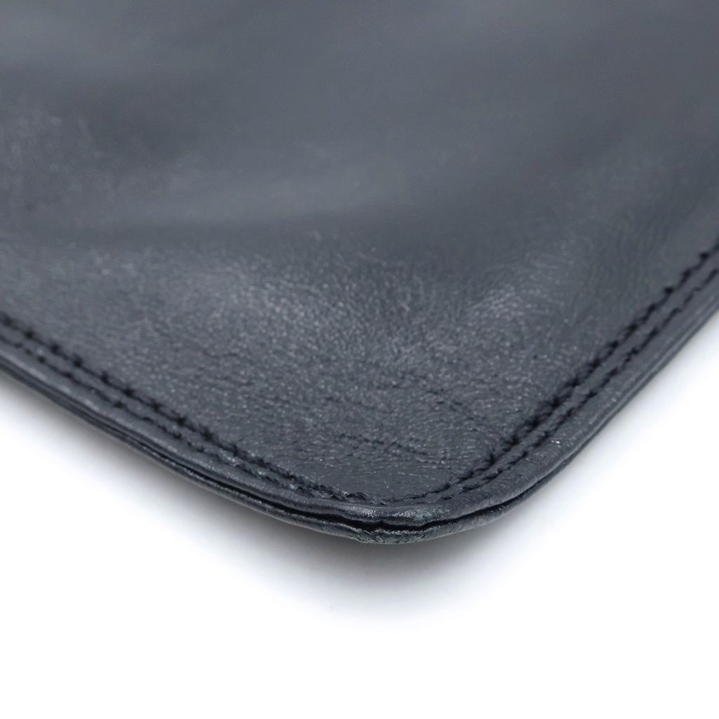 Chanel Back Black Lambskin All Leather Shoulder Bag — view 5
