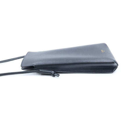 Celine Logo Phone Pouch Black Lambskin — view 3