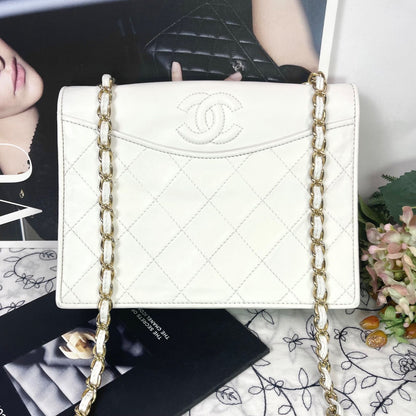 Chanel Vintage Quilted CC Logo Chain Shoulder Bag — view 2