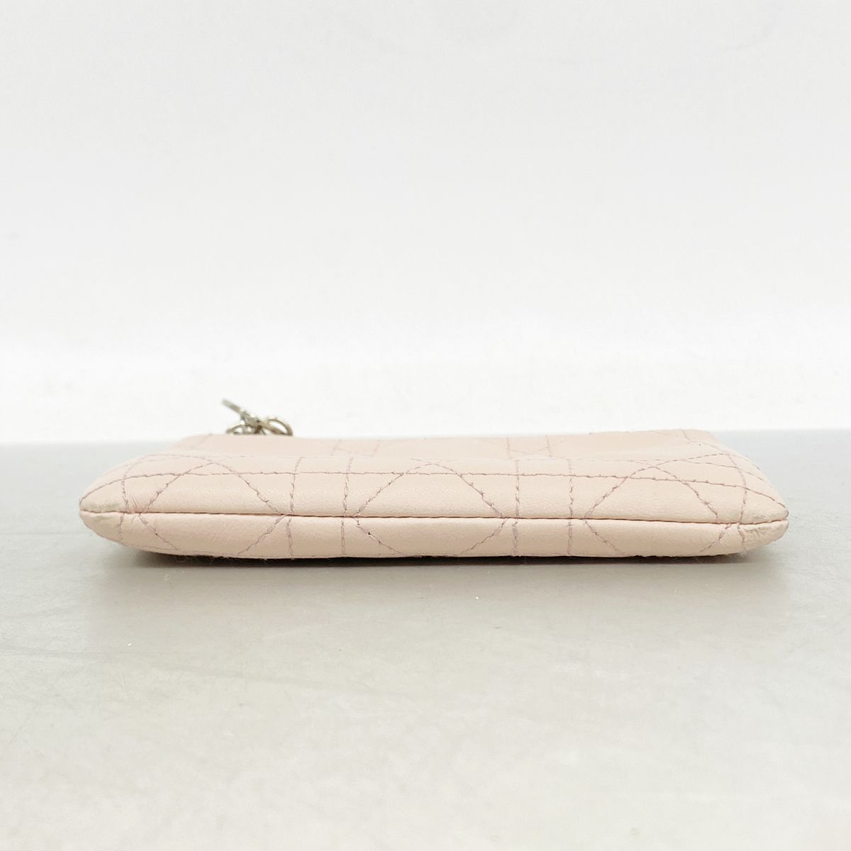 Dior Pouch Cannage Leather Pink Silver — view 3