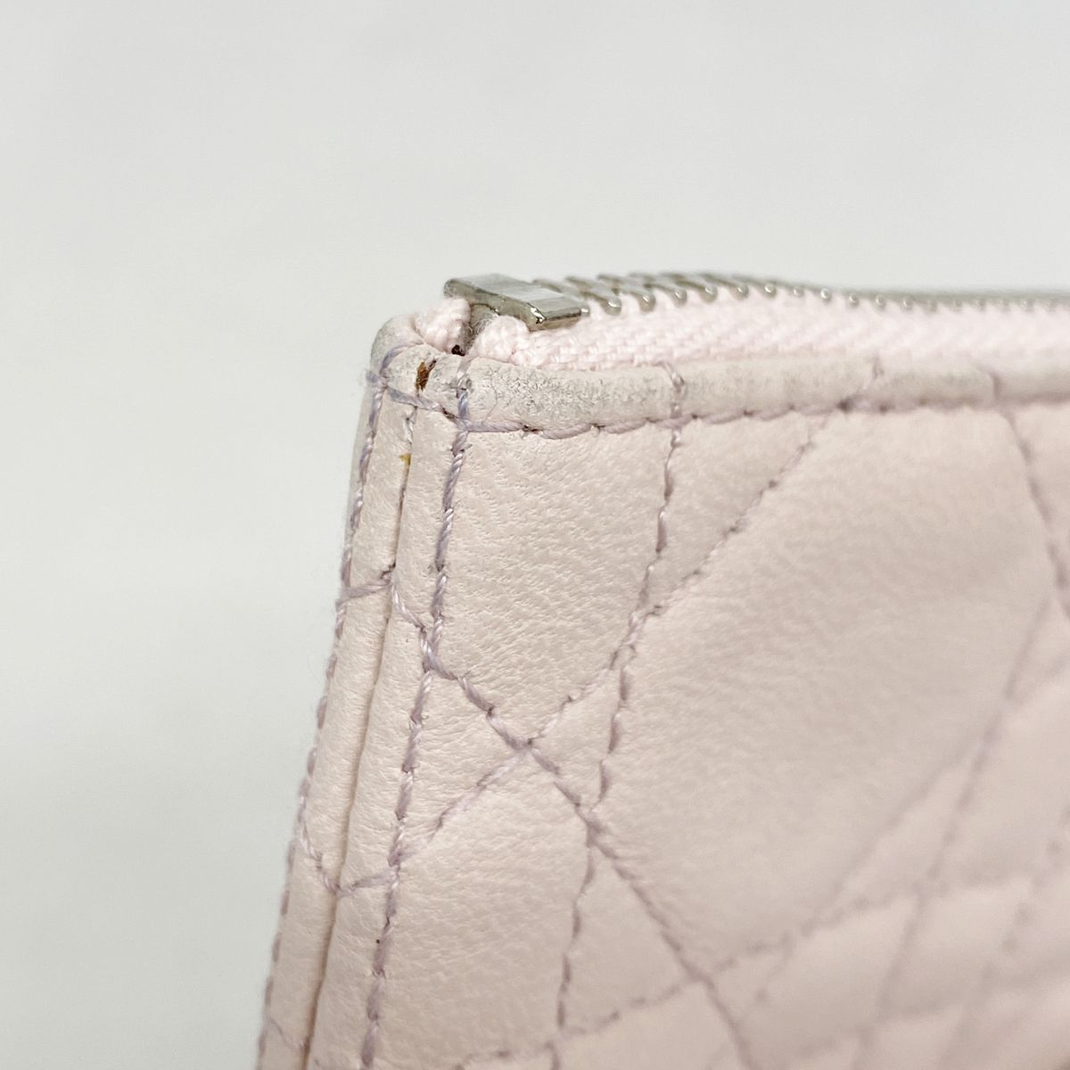Dior Pouch Cannage Leather Pink Silver — view 6