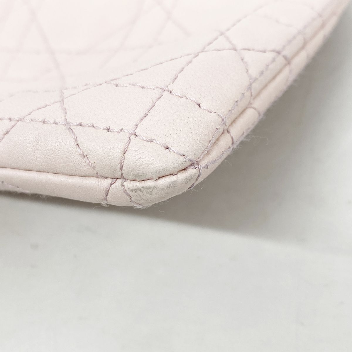 Dior Pouch Cannage Leather Pink Silver — view 7