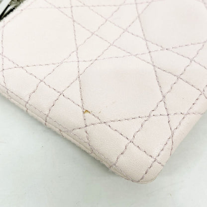 Dior Pouch Cannage Leather Pink Silver — view 8