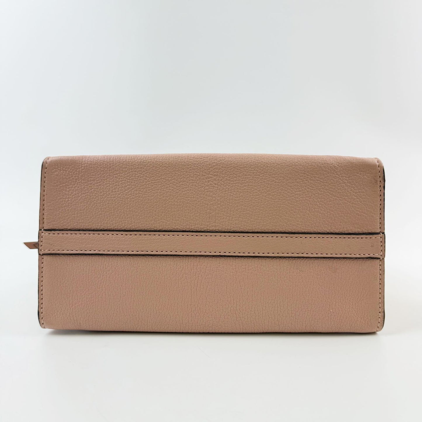 Miu Miu Ribbon Motif Leather Tote Handbag Pink Gold Vintage — view 6