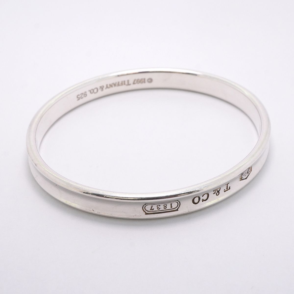 Tiffany & Co Bangle Narrow 925 Sterling Silver Bracelet — view 2