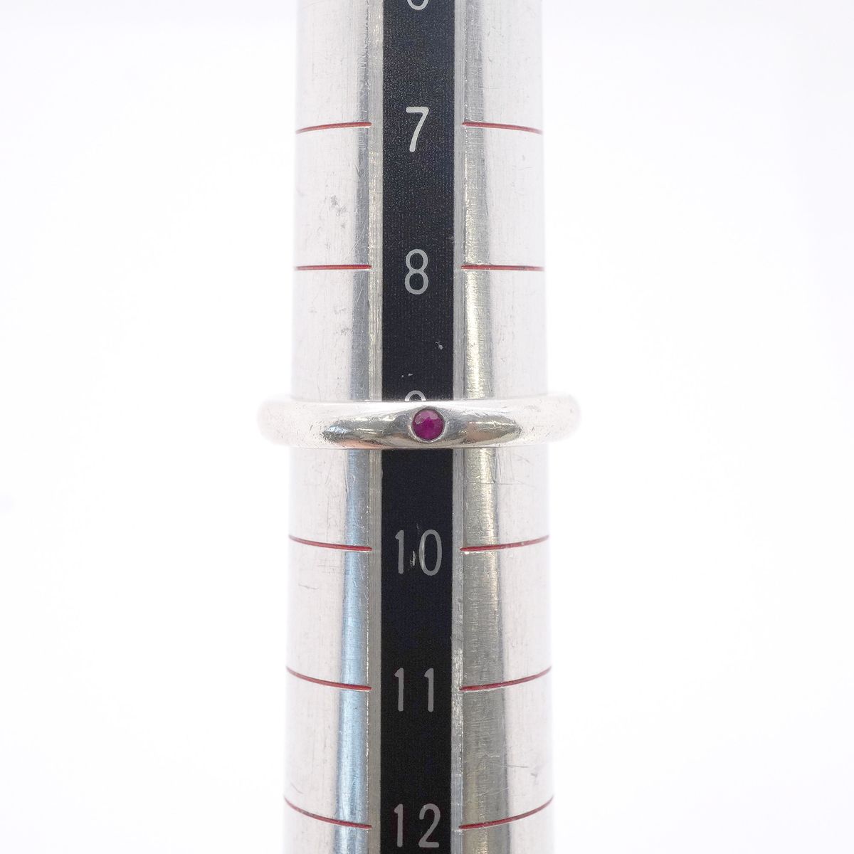 Tiffany & Co Ring Stacking Band 925 Sterling Silver Ruby — view 6