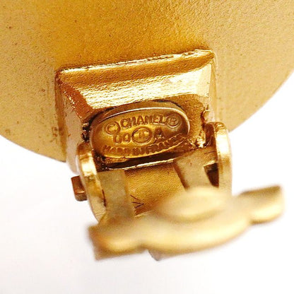 Chanel Earrings CC Logo Round Circle Gold Plated Color Stone — view 4