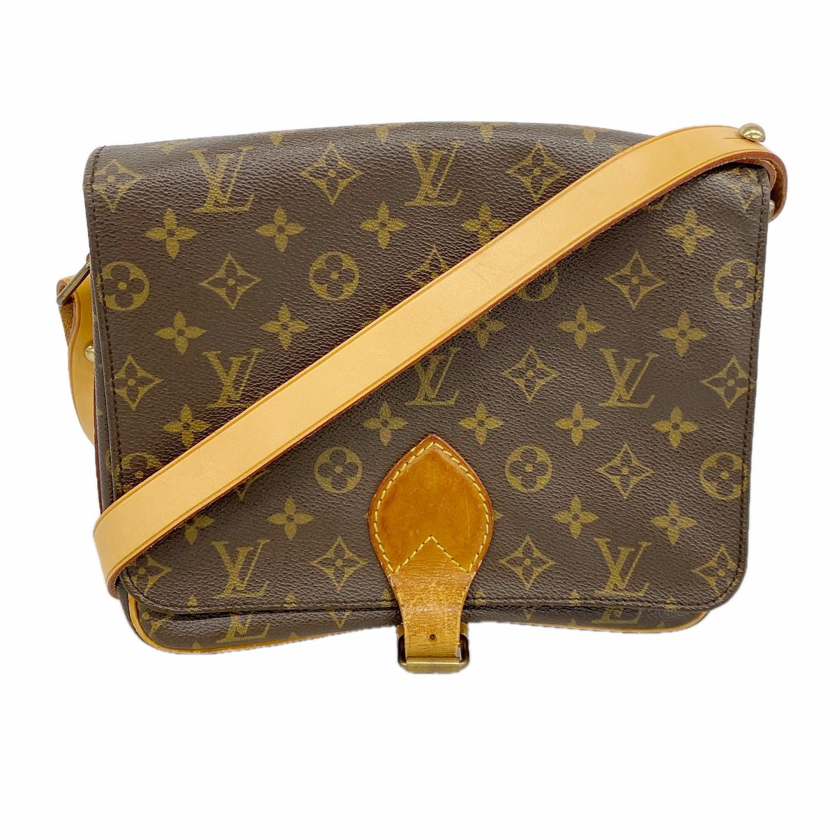 Louis Vuitton Shoulder Bag Monogram Cartouchiere GM Brown