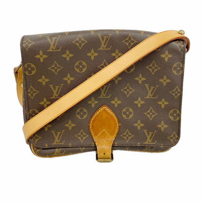 Louis Vuitton Shoulder Bag Monogram Cartouchiere GM Brown