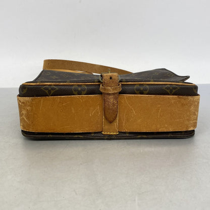 Louis Vuitton Shoulder Bag Monogram Cartouchiere GM Brown — view 3