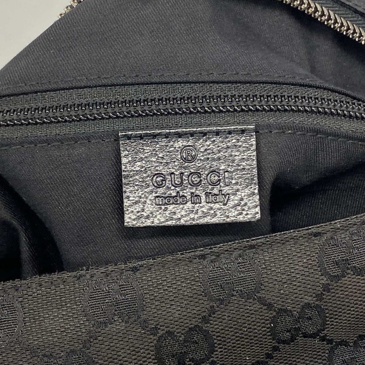 Gucci Shoulder Bag GG Canvas Black Silver — view 5