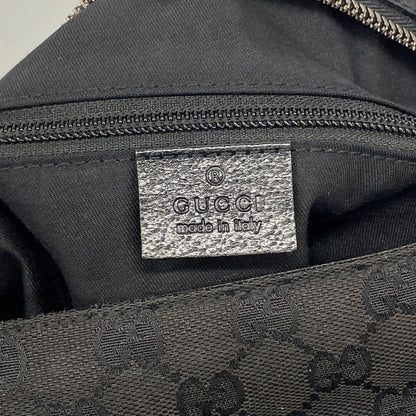 Gucci Shoulder Bag GG Canvas Black Silver — view 5