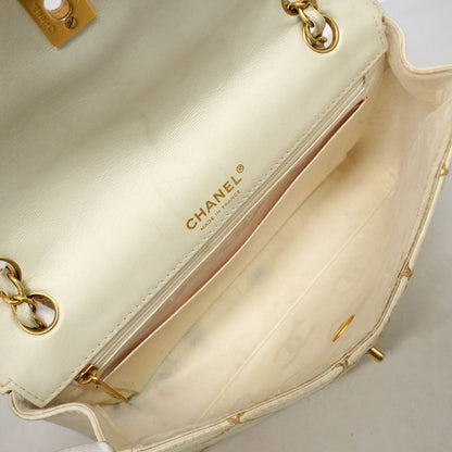 Chanel Shoulder Bag Wild Stitch Leather White Gold — view 4