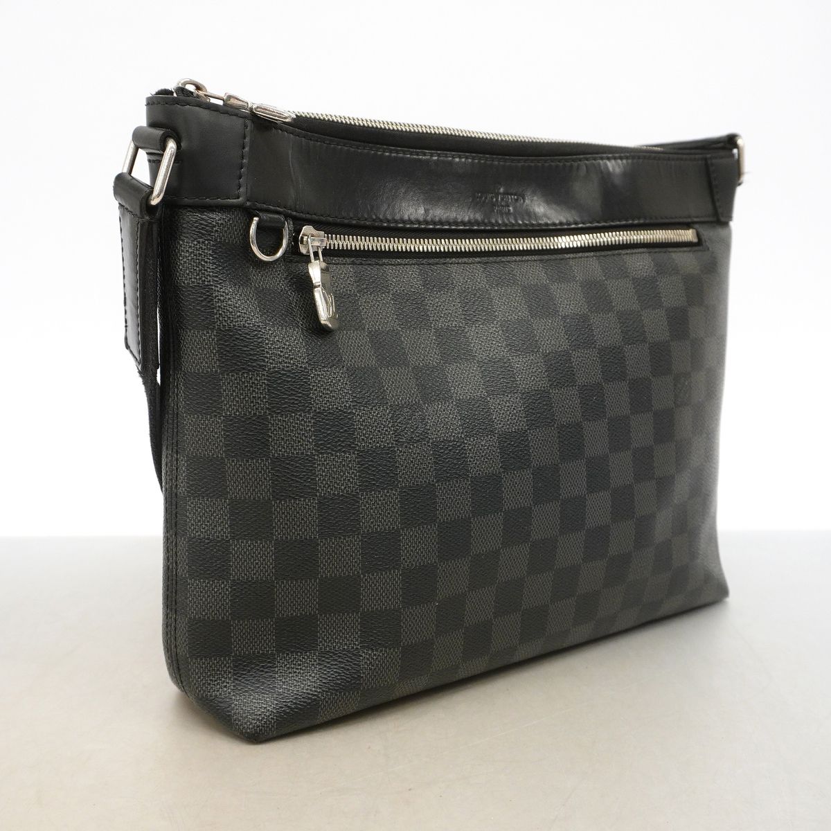 Louis Vuitton Shoulder Bag Damier Graphite Mick PM NM Black Gray — view 2