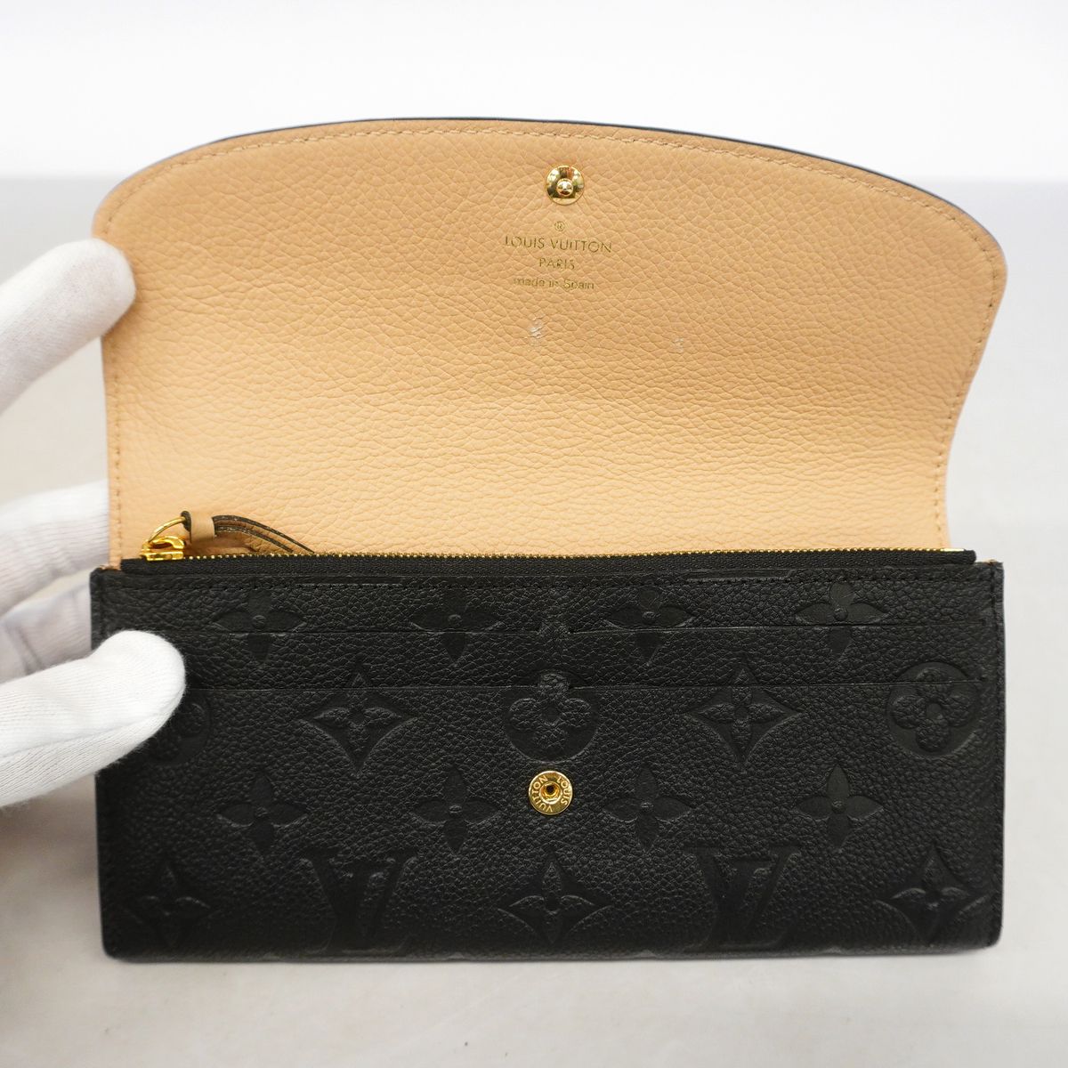 Louis Vuitton Wallet Monogram Empreinte Portefeuille Emily Noir — view 8