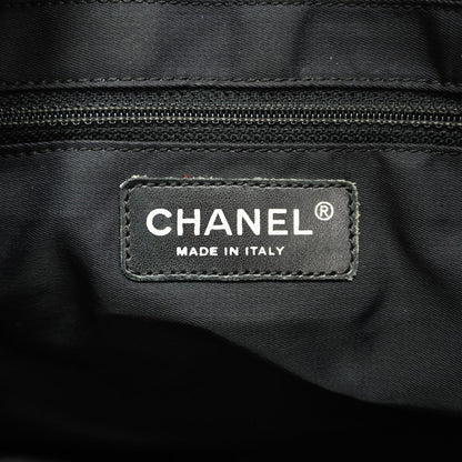 Chanel Tote New Travel Nylon Brown Black Silver — view 5