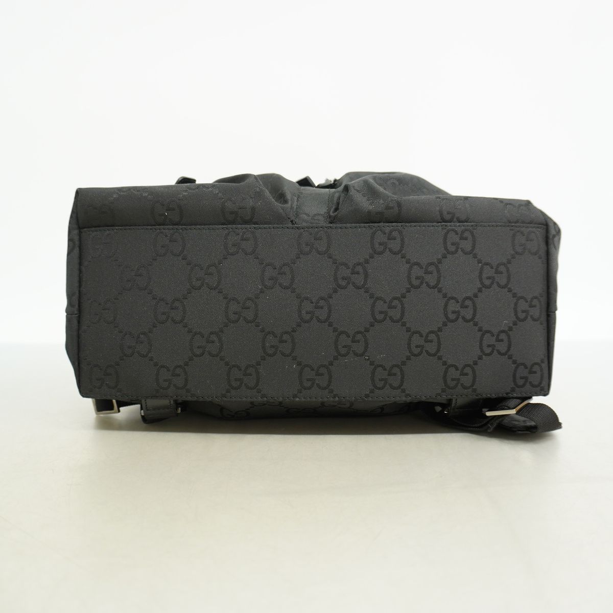 Gucci Backpack GG Supreme Nylon Black Silver — view 3