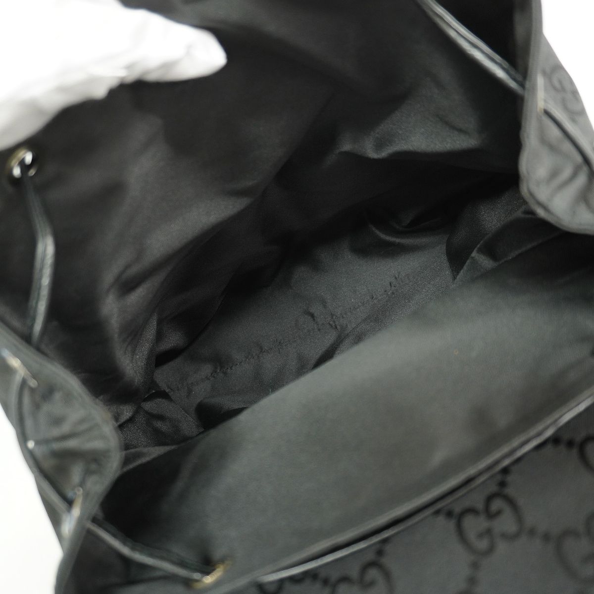 Gucci Backpack GG Supreme Nylon Black Silver — view 4