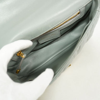 Dior Shoulder Bag Cannage Caro Leather Gray Gold — view 4