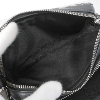 Dior Shoulder Bag Oblique Jacquard Canvas Beige Black Silver — view 4