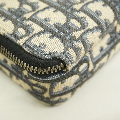 Dior Shoulder Bag Oblique Jacquard Canvas Beige Black Silver — view 6