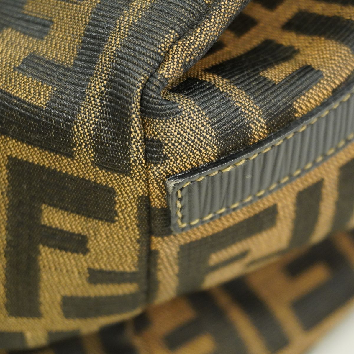 Fendi Handbag Zucca Canvas Brown Gold 2-Way Bag — view 7