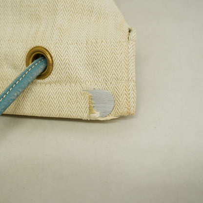 Hermes Shoulder Bag Aline Toile Chevron Blue Gold — view 6