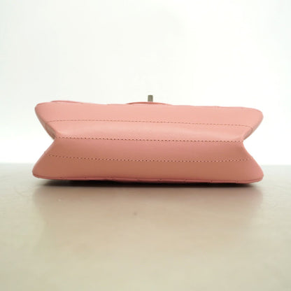 Chanel Shoulder Bag V-stitch 2.55 Leather Pink Silver — view 3