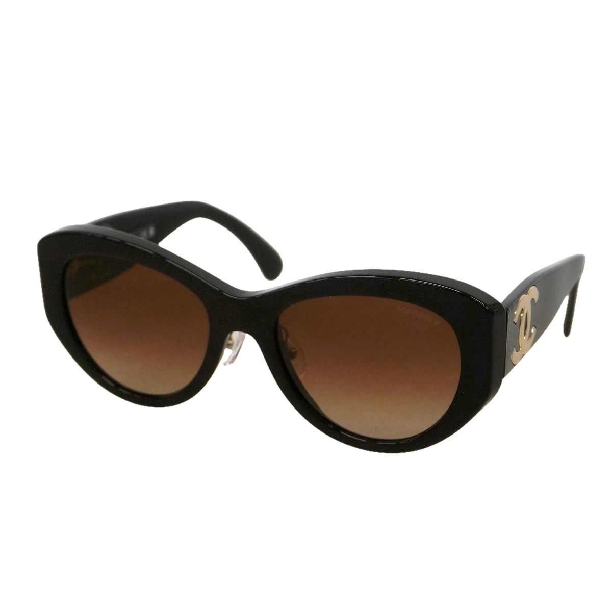 Chanel Sunglasses Acetate Black Gold Eyewear