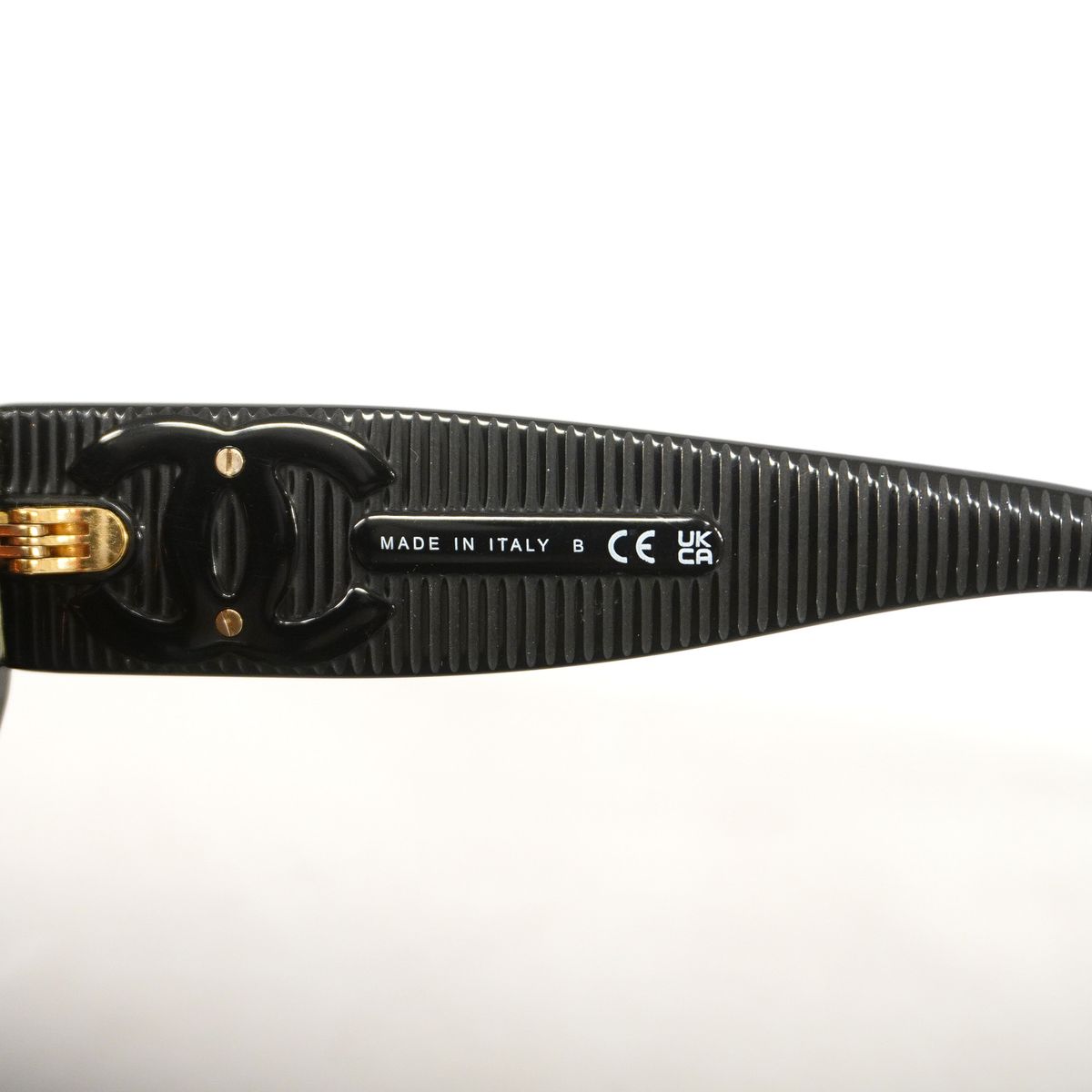 Chanel Sunglasses Acetate Black Gold Eyewear — view 5