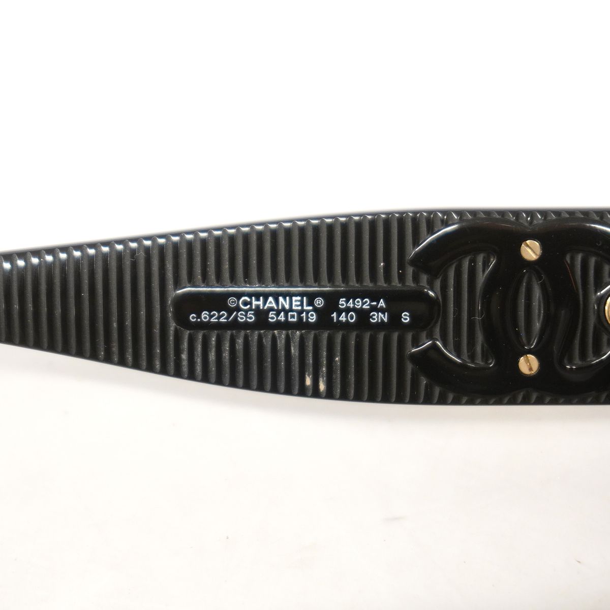 Chanel Sunglasses Acetate Black Gold Eyewear — view 4