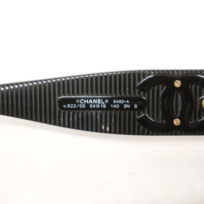Chanel Sunglasses Acetate Black Gold Eyewear — view 4