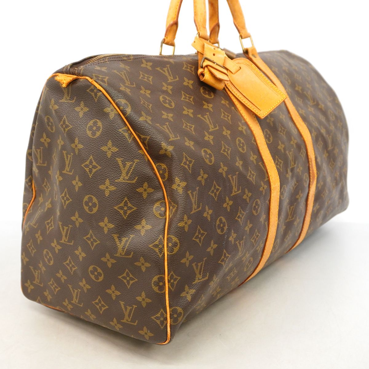 Louis Vuitton Boston Bag Monogram Keepall 55 Brown — view 2