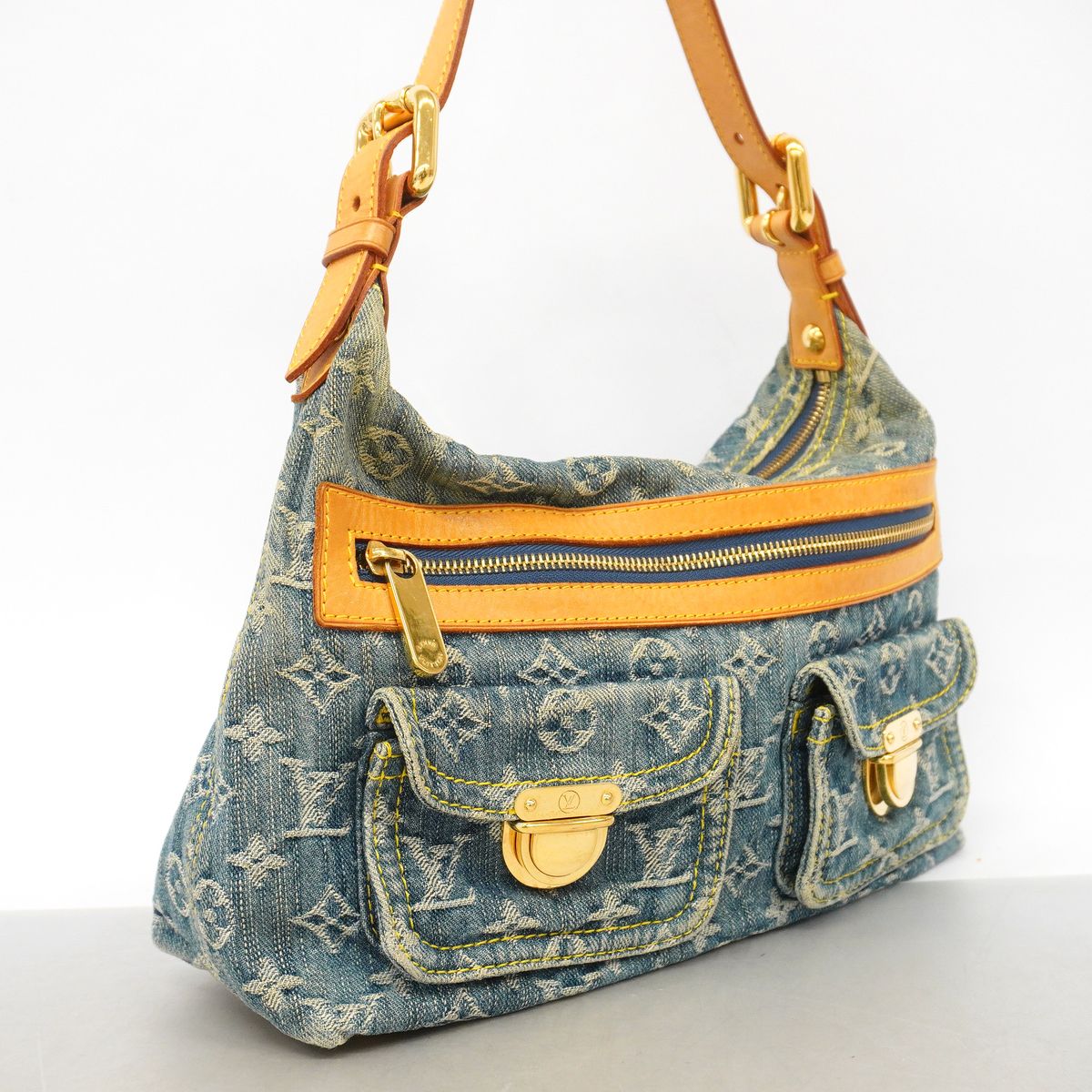 Louis Vuitton Shoulder Bag Monogram Denim Baggy PM Blue — view 2