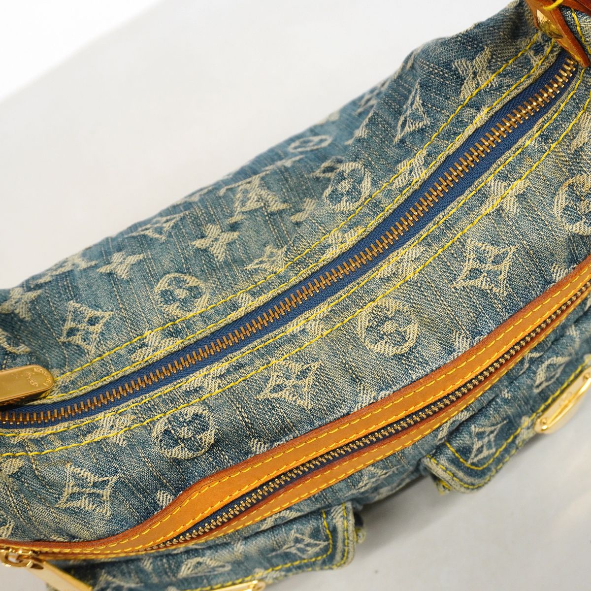 Louis Vuitton Shoulder Bag Monogram Denim Baggy PM Blue — view 8