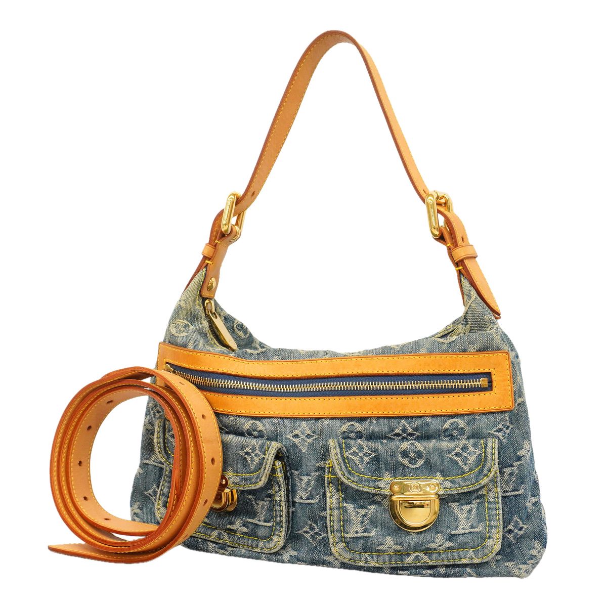 Louis Vuitton Shoulder Bag Monogram Denim Baggy PM Blue