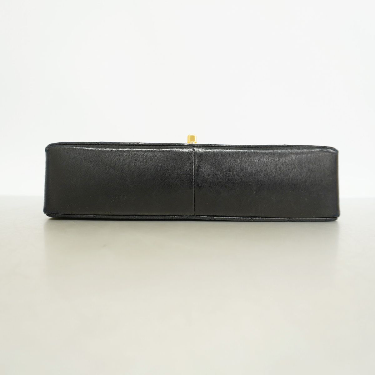 Chanel Shoulder Bag Quilted Lambskin Black Gold — view 3