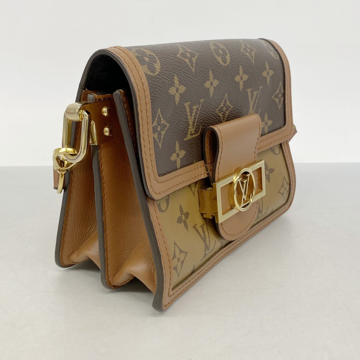 Louis Vuitton Shoulder Bag Monogram Reverse Dauphine Mini Brown — view 2