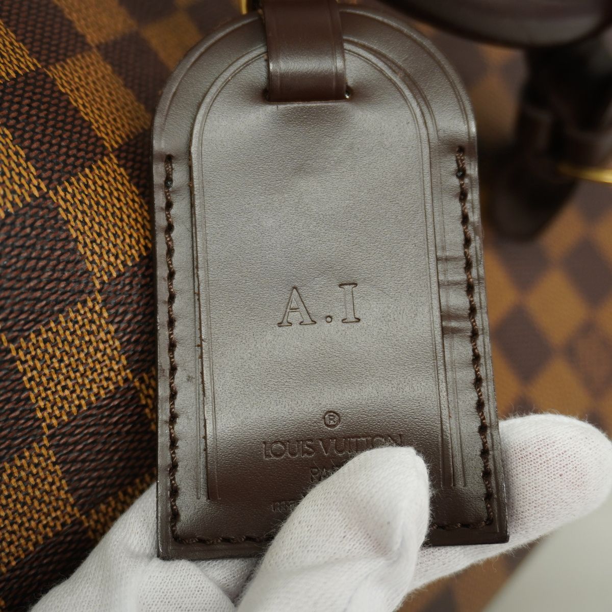 Louis Vuitton Boston Bag Damier Riviera GM Ebene — view 6
