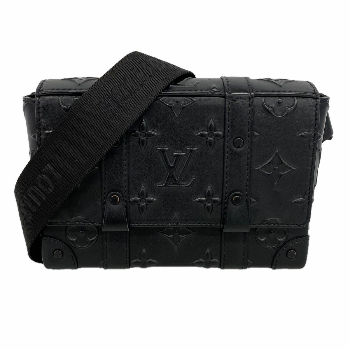 Louis Vuitton Belt Bag Monogram Seal Trunk Black