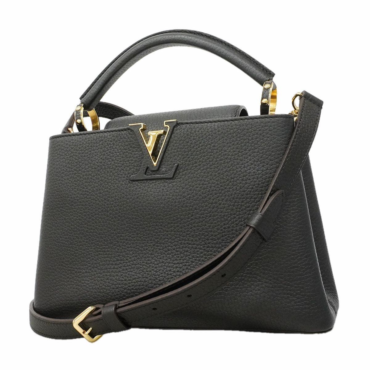 Louis Vuitton Handbag Taurillon Capucines BB Noir 2-Way Bag
