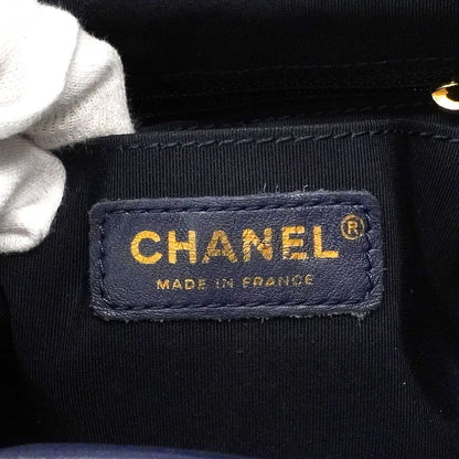 Chanel Backpack Quilted Lambskin Navy Gold — view 5